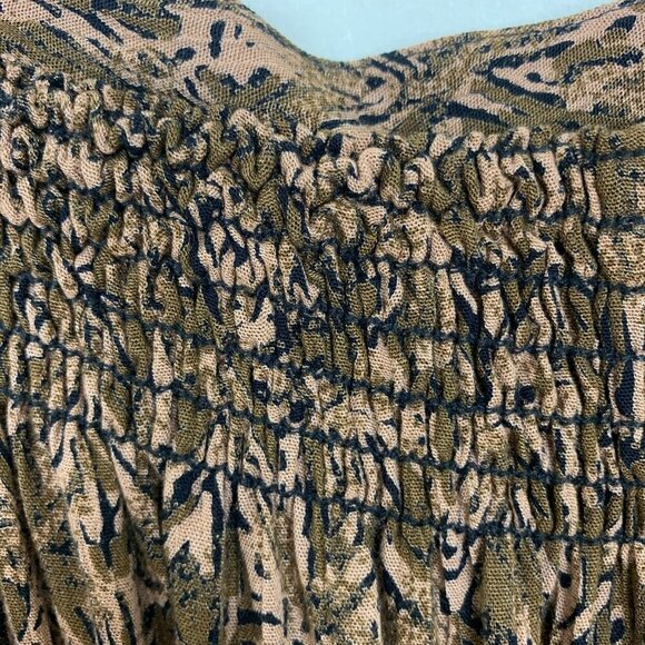 Vintage Carole Little Womens 14 Pants Pull On Rayon 80s Brown Beaded Boho Hippie - Picture 12 of 16